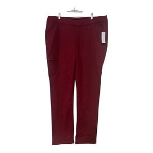 Denim&Co Women's Straight Leg Pants - Burgundy